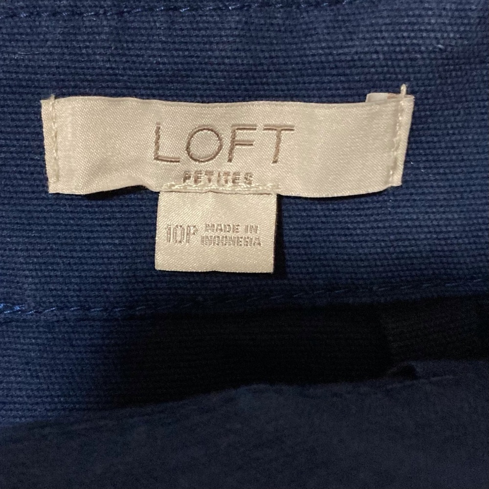 LOFT Navy Blue Nautical Mini Skirt‎ | Size 10 P | Sailing Outfit | Summer BBQ - Picture 4 of 9